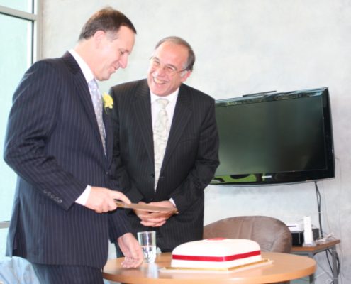 Cutting the cake