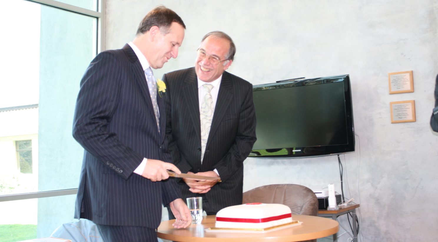 Cutting the cake